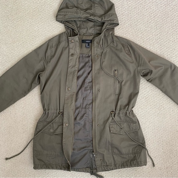 Forever 21 Green Utility Jacket size S - Picture 4 of 7